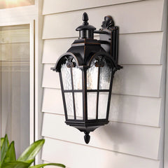 Antunes Aluminum Wall Light With Dusk to Dawn and Motion Sensor