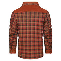 Vintage Red Plaid Shirt Jacket