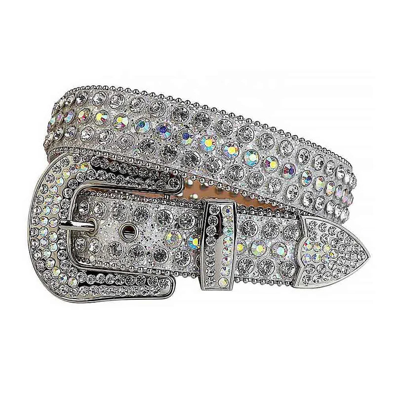 Silver Crystal Rhinestone Belt