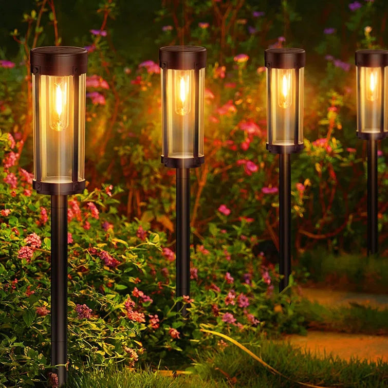 Black Low Voltage Solar Powered Integrated LED Pathway Light