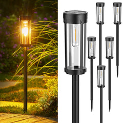 Black Low Voltage Solar Powered Integrated LED Pathway Light