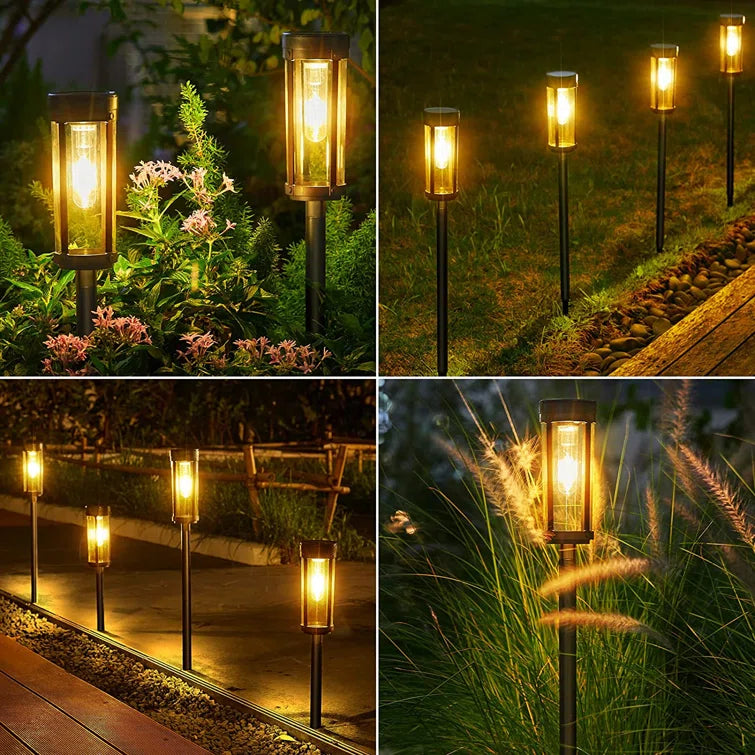 Black Low Voltage Solar Powered Integrated LED Pathway Light