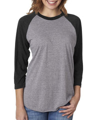 Unisex 3/4-Sleeve Triblend Raglan