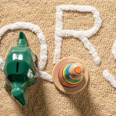 Kids Washable Round Alphabet Rug
