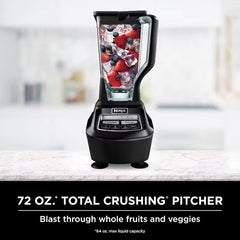 Ninja BL770 Mega Kitchen System, 1500W, 4 Functions for Smoothies, Processing,Dough, Drinks & More, with 72-oz.* Blender Pitcher